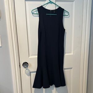 J. Crew Black Midi Dress